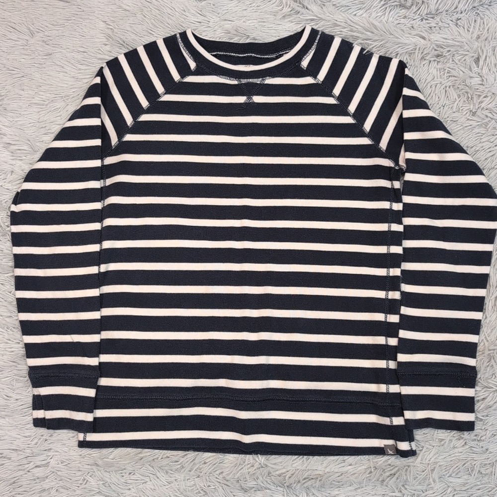 Eddie Bauer Shirt‎ Womens S Blue Striped Top Lightweight Casual Preppy Comfort
